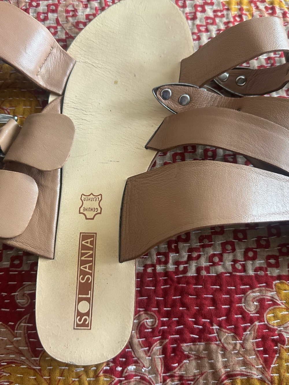 Sol Sana Leather Buckle Sandals. Size: 37 (6.5-7) - Picture 3 of 8